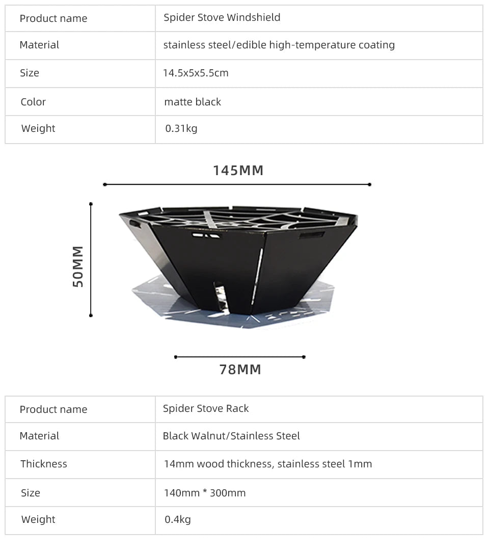 StormDragon camping gas stove accessories black portable outdoor stove, Soto stove set gas stove bracket SOTO-310 spider stove