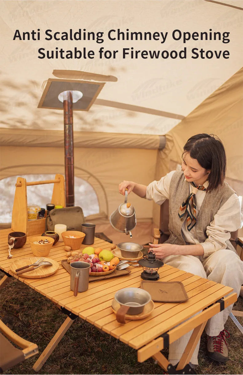 Naturehike Air Cabin Tent Inflatable Wall Camping Tent for 2-4 Person Family Group Travel Camping House Two Rooms Aluminum Alloy