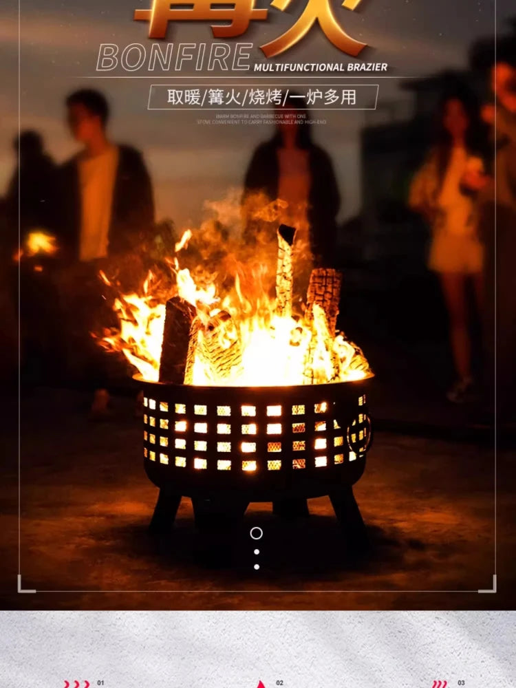 Charcoal brazier Bonfire brazier Household firewood brazier Outdoor patio grill