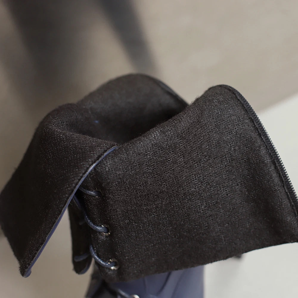 Women Punk Style Lace-Up Ankle Boots Belt Buckle Platform High Heels Short Boot Female White Autumn Winter Round Toe Shoes 2025