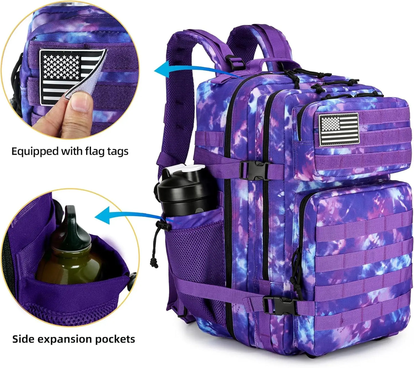 20L 45L Tactical 3P Backpack Bag 3 Days Assault Outdoor Backpack Waterproof Climbing Rucksack Camping Hiking Hunting Mochila Bag