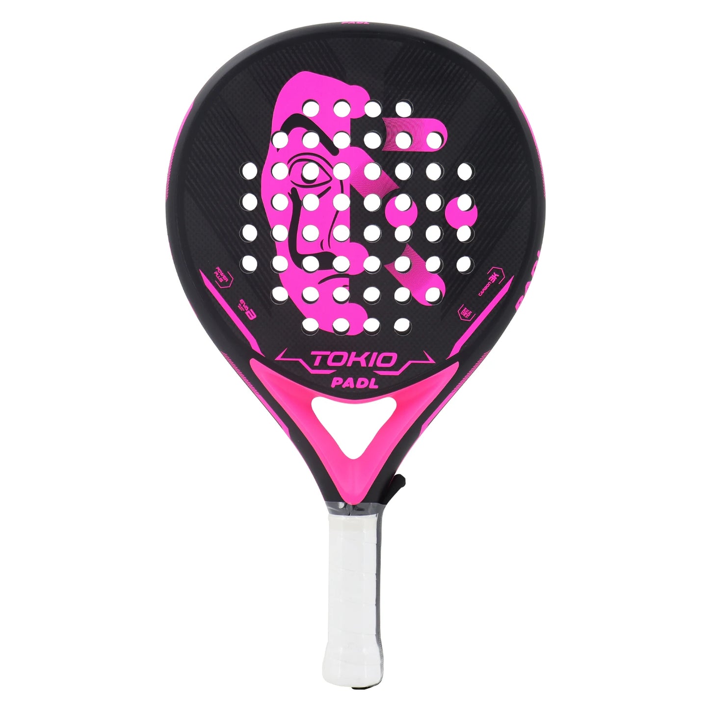 Padel Tennis Racket 3KCarbon Padel  Racket With EVA Memory for Men Women Tennis Racquet Paddle Round Shape Dynamic Air Flow