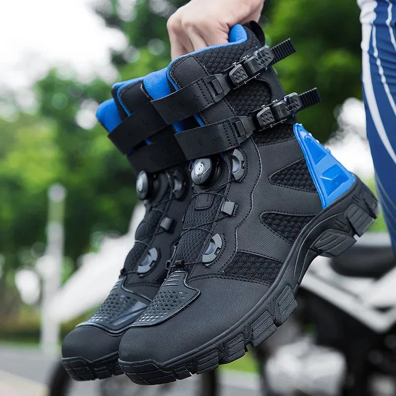 Summer Breathable Anti-fall Durable Off-road Motorcycle Riding Boots Knight Shoes Dirtbiker Cycling Anti-fall Botas
