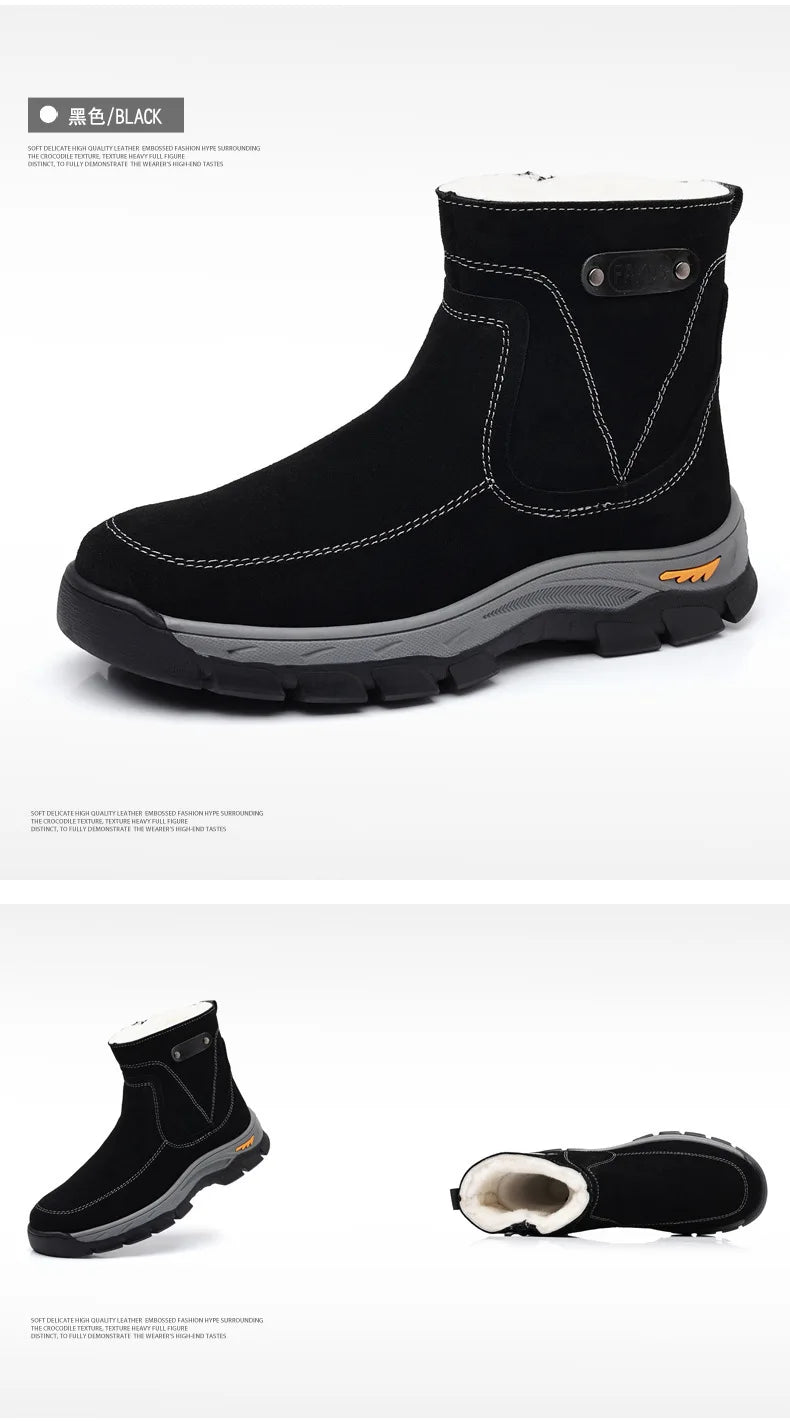 Winter Wool All-in-one Snow Boots Moto Boots Riding Shoes Motorbike Riding Ankle Type Shoes Protective Boots Botas Moto