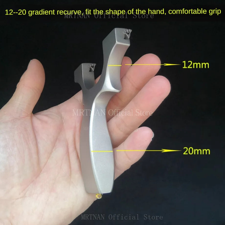 Slingshot Titanium Alloy High Quality Shooting Slingshot Hunting Flat Rubber Band Catapult Outdoor Sports Accessories