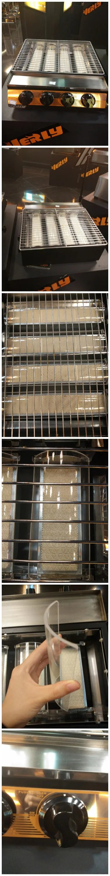 Power save gas Barbecue Oven/ 4 big head table top BBQ grill VDK-744