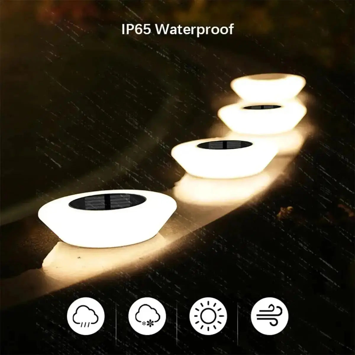 Solar Ground Light Lamp Outdoor Rechargeable Led Waterproof Park Landscape Floor Garden Lamps Decorative Powered Decoration Lawn