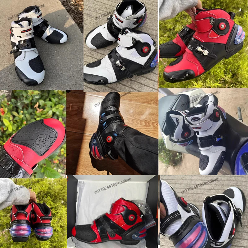 A9003 Men's Profession Motorcycle Boots Ankle Motocross Racing Boots Sports Protective Boots Off Road Motorcycle Riding Shoes