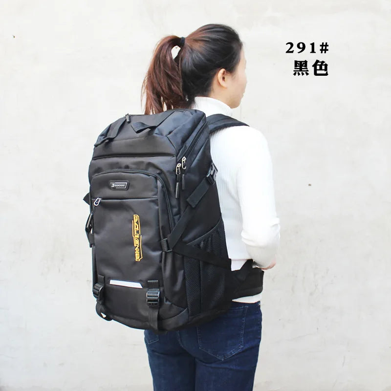 50L Waterproof Hiking Camping Travel Backpack Men Women Outdoor Large Capacity Mountain Climbing Bag Oxford Luggage Rucksack