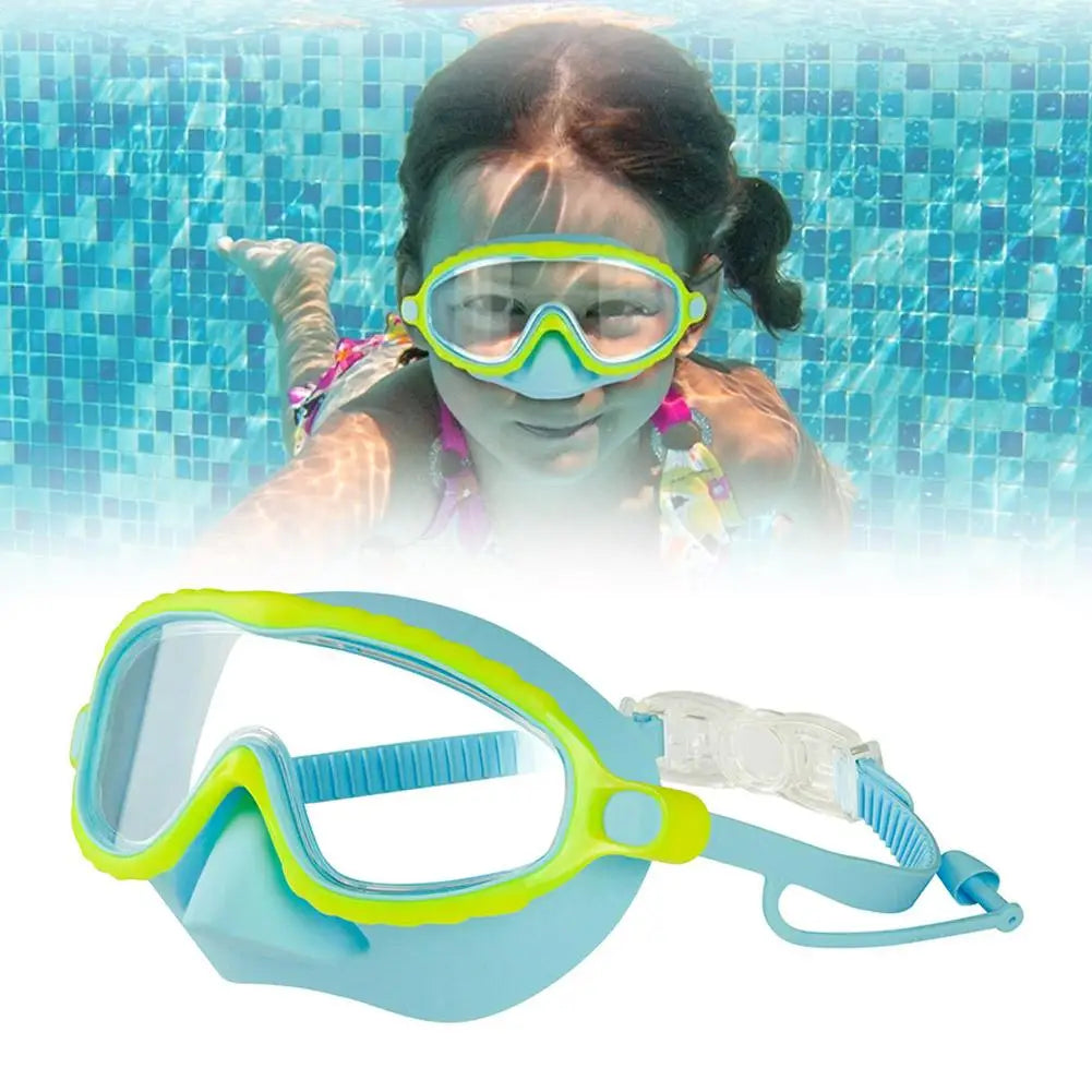 Goggles With Nose Cover Diving Glasses Anti-Fog No-Leak Clear Waterproof Snorkeling Goggles Gear For Children Kids Aged 4-16