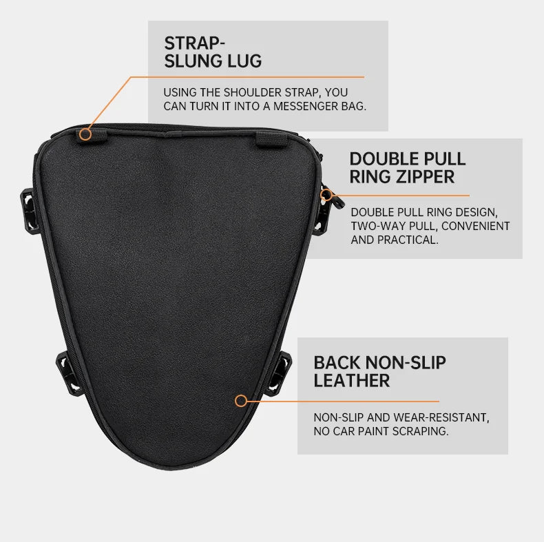 SFK Large Capacity Motorcycle Bag Rear Seat Bag Tail Pack Multifunctional Crossbody Bag Riding Gears With Outdoor Raincover