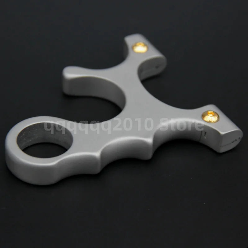 Titanium Alloy TC21 Slingshot New Hunting catapult with Flat Rubber Band Sling shot