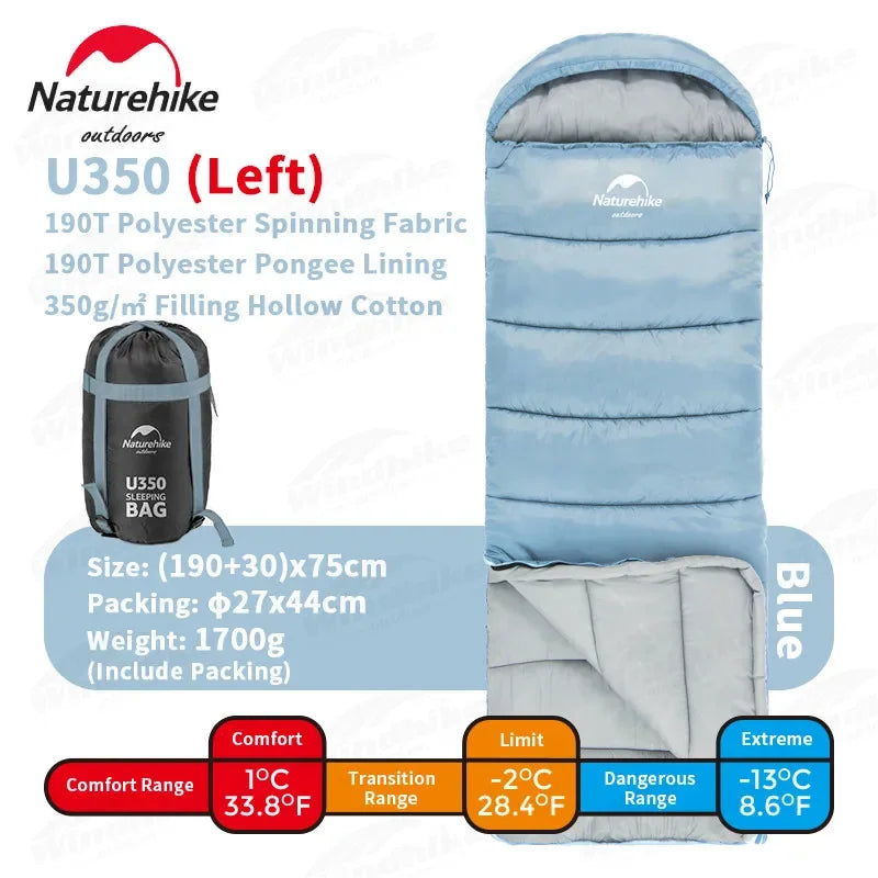 Naturehike Sleeping Bag Hollow Cotton Quilt Ultralight Winter Envelope Sleeping Bag for Adult Outdoor Camping Travel Lightweight