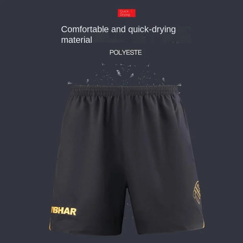 TIBHAR Table Tennis Shorts Men's and Women's Sports Shorts Quick Drying, Breathable, Loose and Comfortable