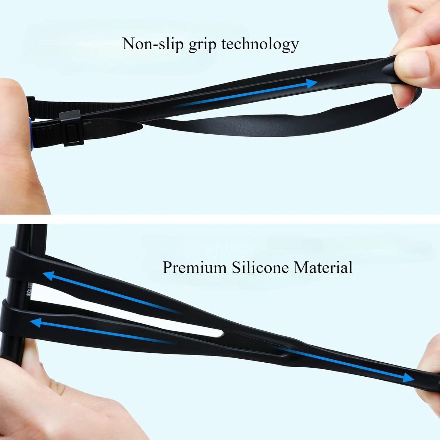 Custom Myopia Prescription Swim Goggles for Adult Kids, Anti-Fog,Left/Right Different  Power (-6.0 to Plano),  Adjustable Strap