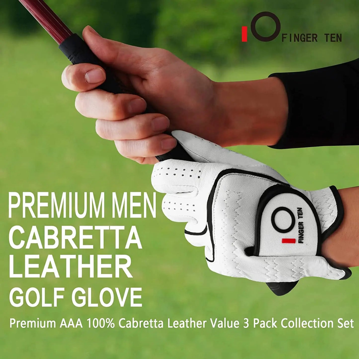 Left Right Hand Golf Gloves Men Leather Premium Cabretta Weathersoft Grip Golfer Glove Right Left Handed S -XL Drop Shipping