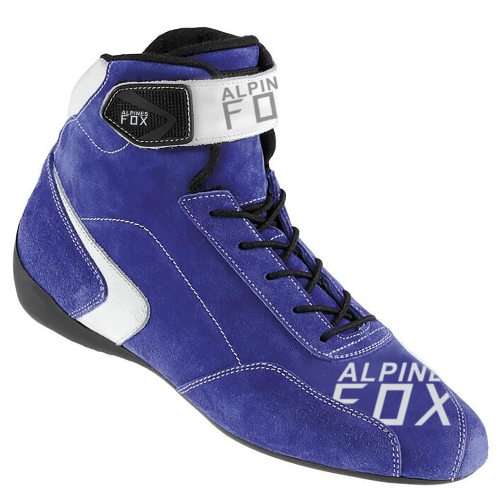 Suede Cowhide Kart Shoes Ankle Protection Off-road Racing Boots FIA Man Woman Retardant Karting Racing Shoes Wear-resistant