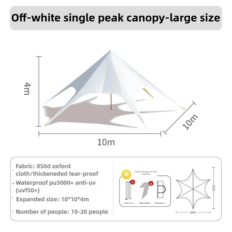 Hump Tent Octopus Shape Waterproof Sunscreen,Cloud Top Canopy Large Space Multiple Sizes Thick Oxford,for Camping Wedding Party