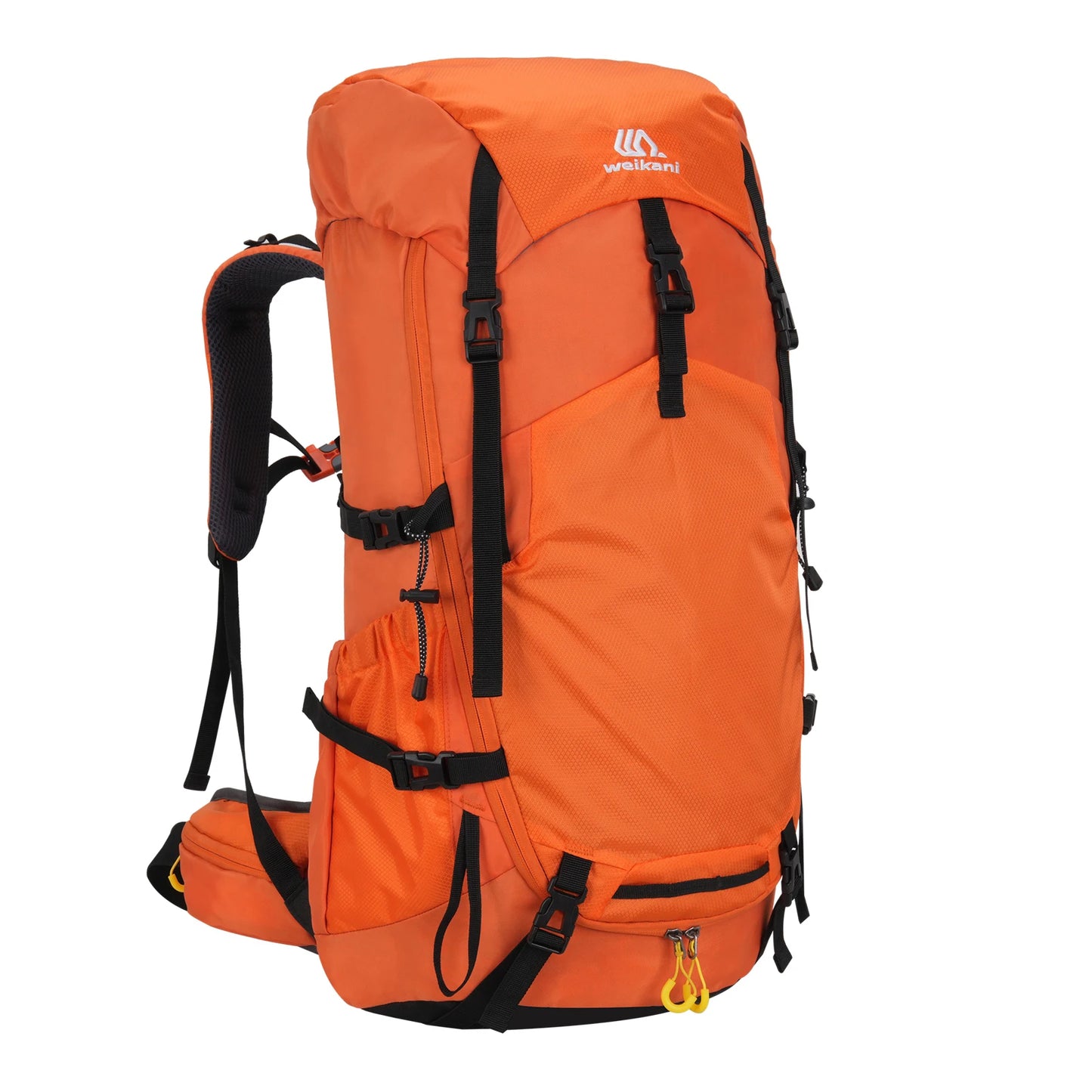 60L Nylon Mountaineering Backpack Lightweight Breathable Camping Hiking Gear with Adjustable Chest Buckle for Outdoor Camping