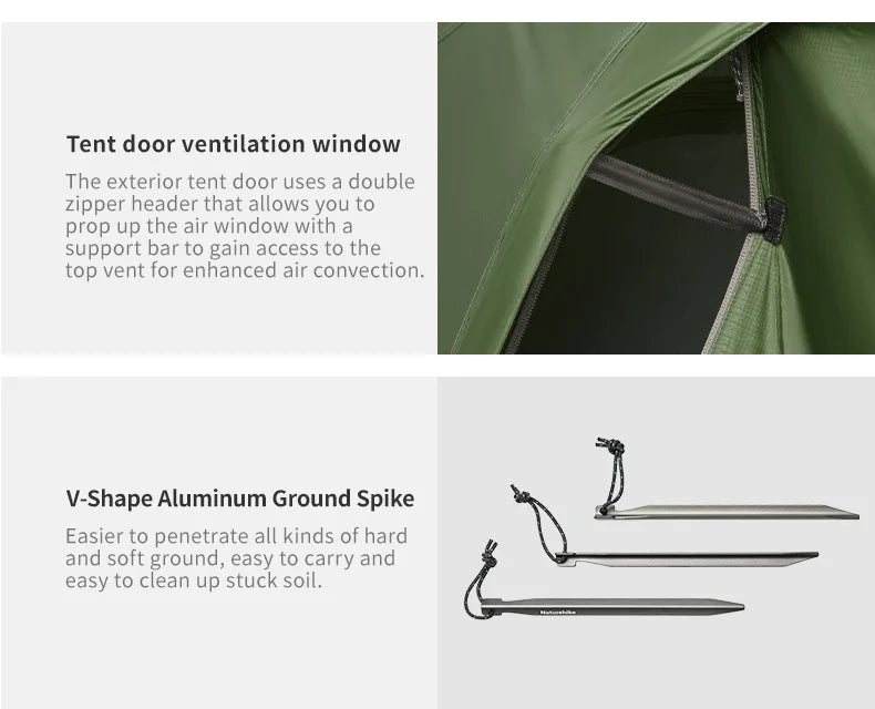 Naturehike Cloud River Pro Outdoor Camping Tent Ultralight 2 Person 20D Silicone Fabric Double-layer Waterproof Hiking Tents