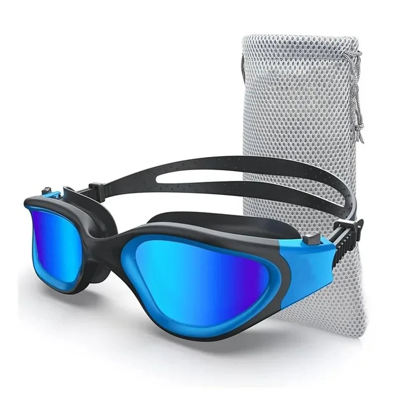 Anti-fog UV protective lenses for men and women waterproof and adjustable silicone swimming glasses polarized swimming glasses