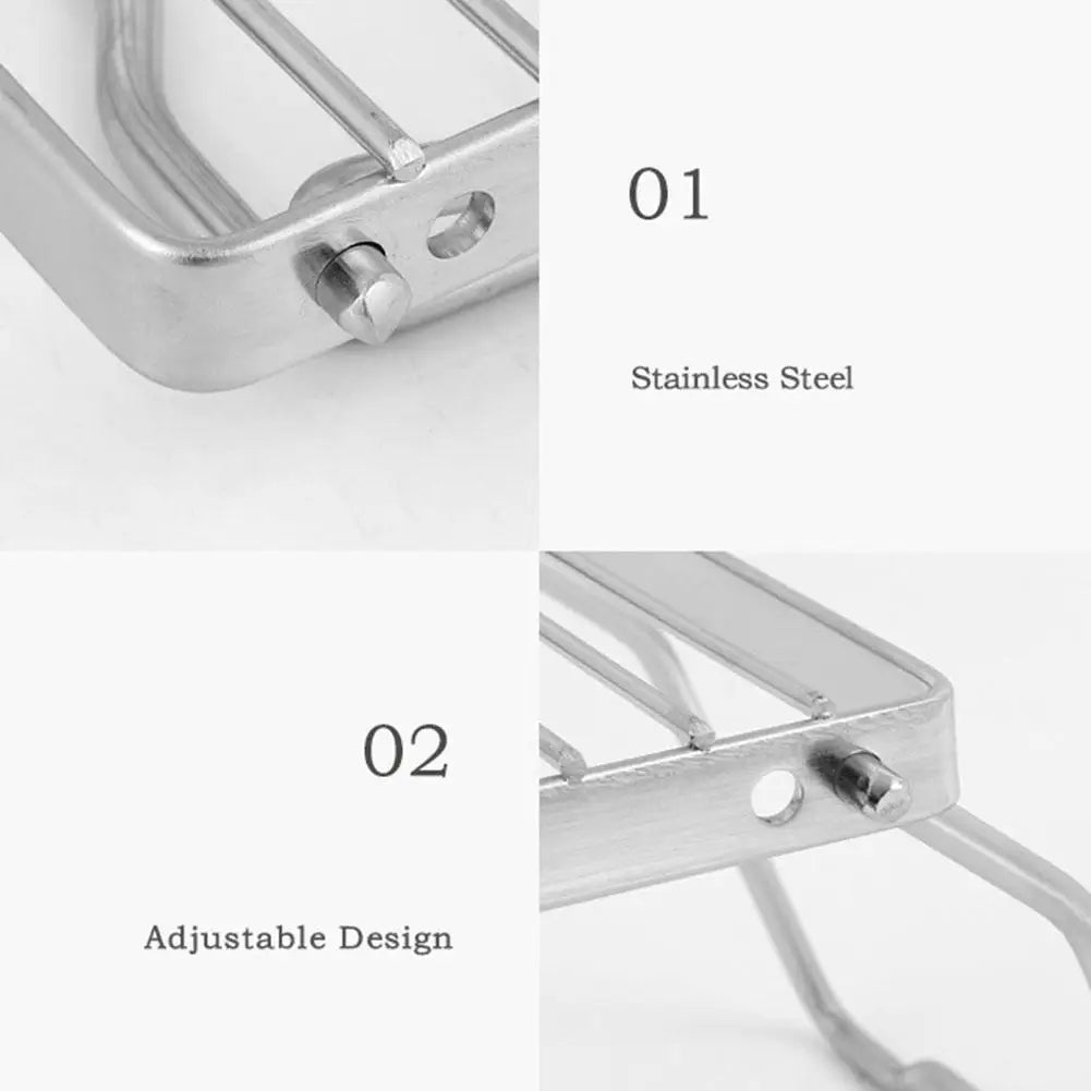 Outdoor Steel Stove Holder Foldable Portable Camping BBQ Cooking Campfire Gas Stove Stand Supplies