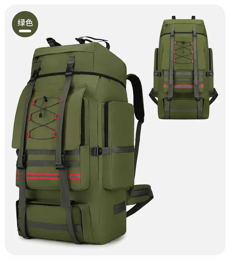 130L Large Capacity Mountaineering Bag Suitable  Outdoor Travel Camping Climbing Adventure Multifunctional Waterproof  Backpack