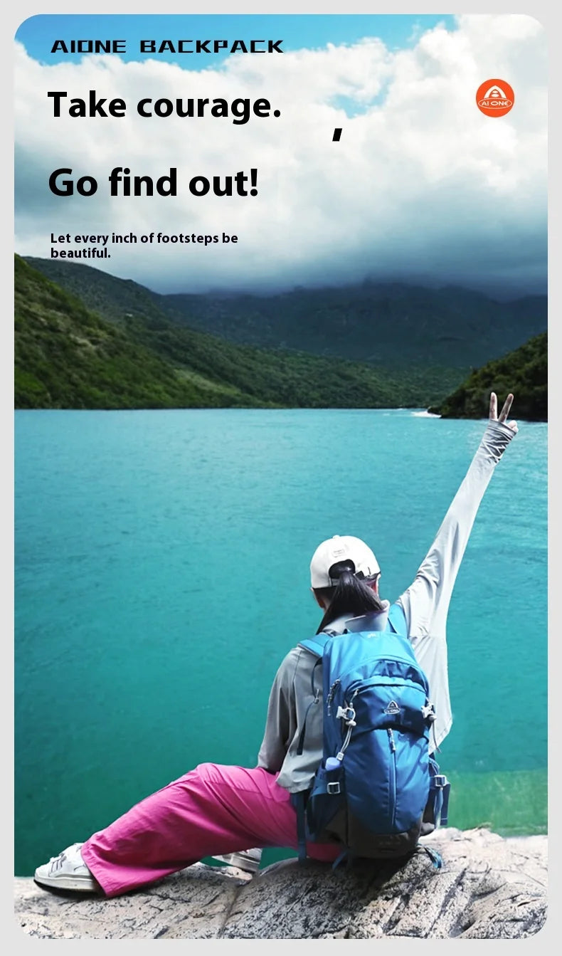 30L Lightweight Hiking Backpack with Rain Cover, Outdoor Sport Travel Bag Daypack for Camping Climbing Skiing Cycling Men Women