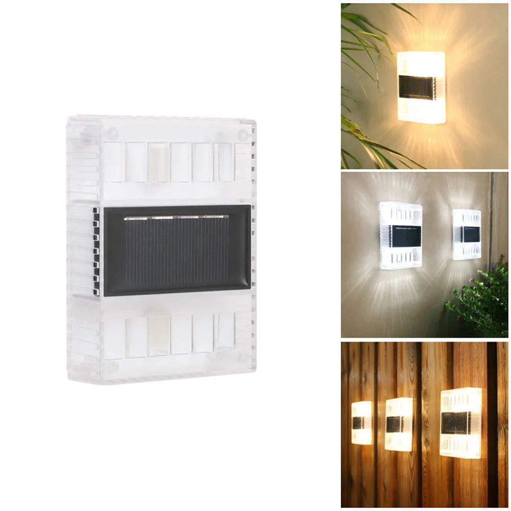 Solar 6LED Outdoor Light Solar Lighting Sensor Lamp Streetlights Exterior Garden Decoration Garland Waterproof Solar Wall Light