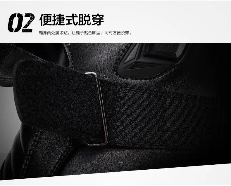 Long Motorcycle Riding Boots Waterproof Cowhide Shoes Motorcycle Leather Shoes Professional Boots Racing Bottes Motocross Boots