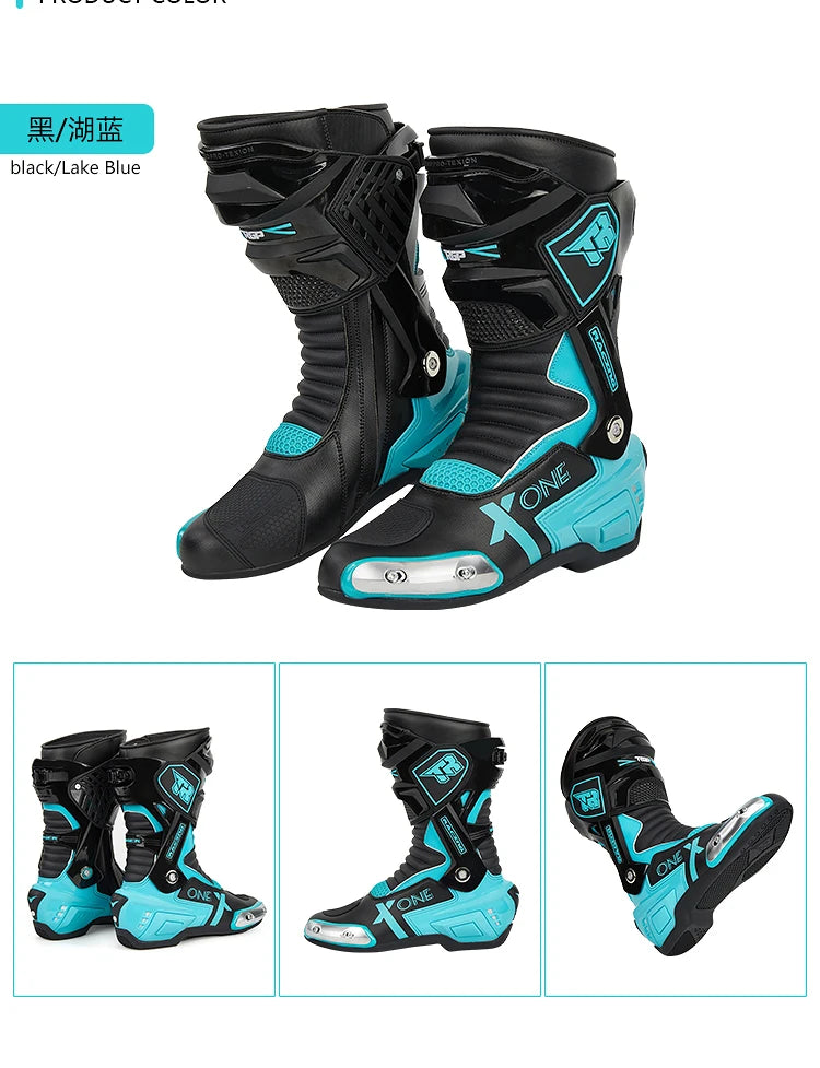 Professional Motorcycle Boots Waterproof Motocross Boots Non-slip Motorcycle Off-road Shoes Motorcycle Protective For 4 Season