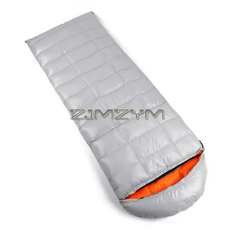 Down Mummy Sleeping Bag for Backpacking, Camping, Waterproof Portable Sleeping Bag, Zip Together for 2 Person Sleeping Bag