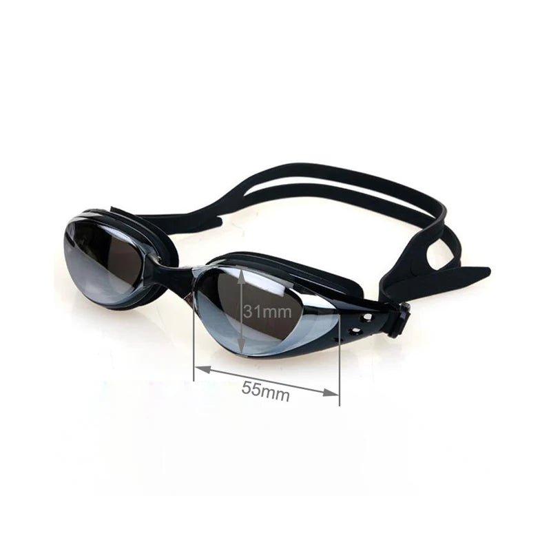 Plating Myopia Swim Goggles Professional Waterproof Anti Fog UV Shield Eyewear Swimming Pool Water Sports Glasses for Men Women