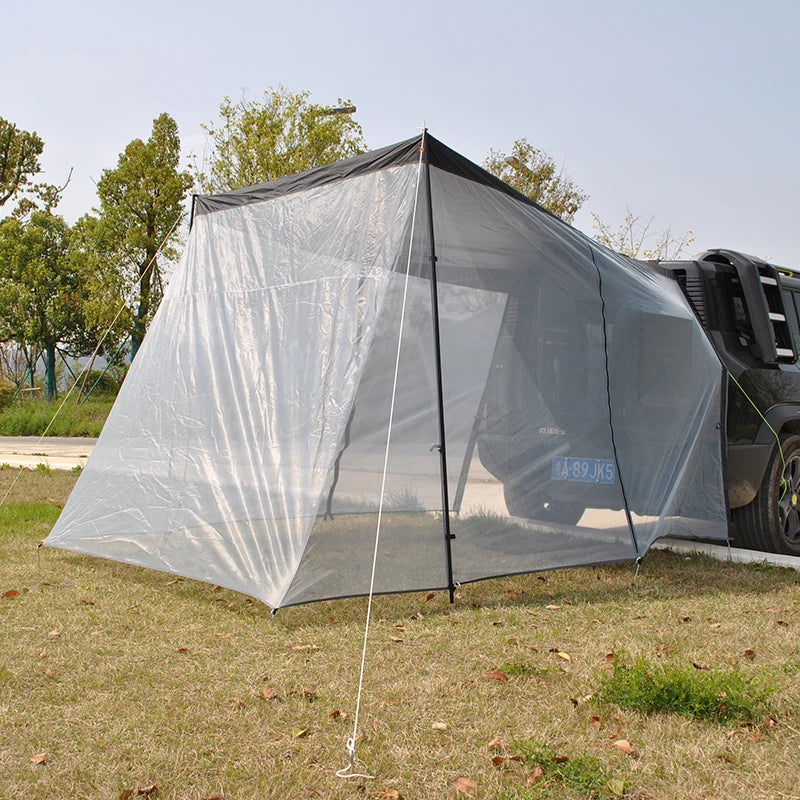 SUV Rear Tent with Mosquito Net – 4-Person Sun Shelter & Quick-Setup Car Canopy for Family Camping, Outdoor Adventures
