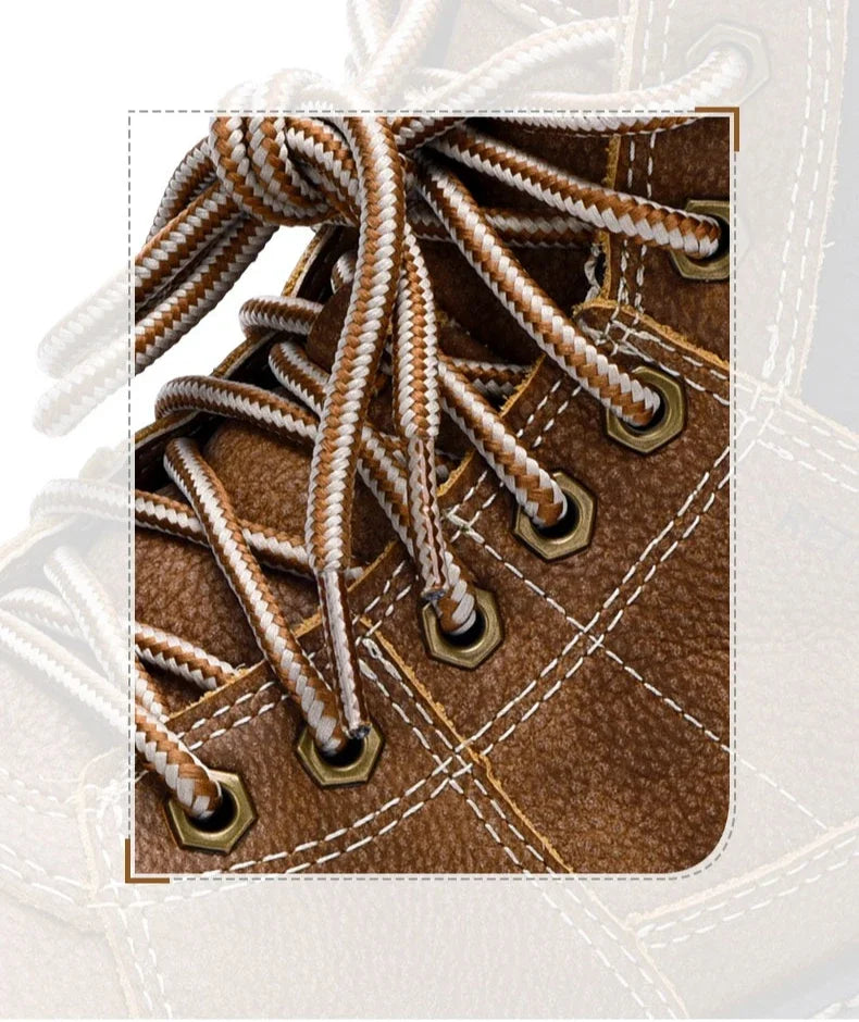 2025 TRtiger Men Retro Motorcycle Boots Mountain Hiking Botas Brown Outdoor Workwear Leisure Boot City Road Moto Riding Bota