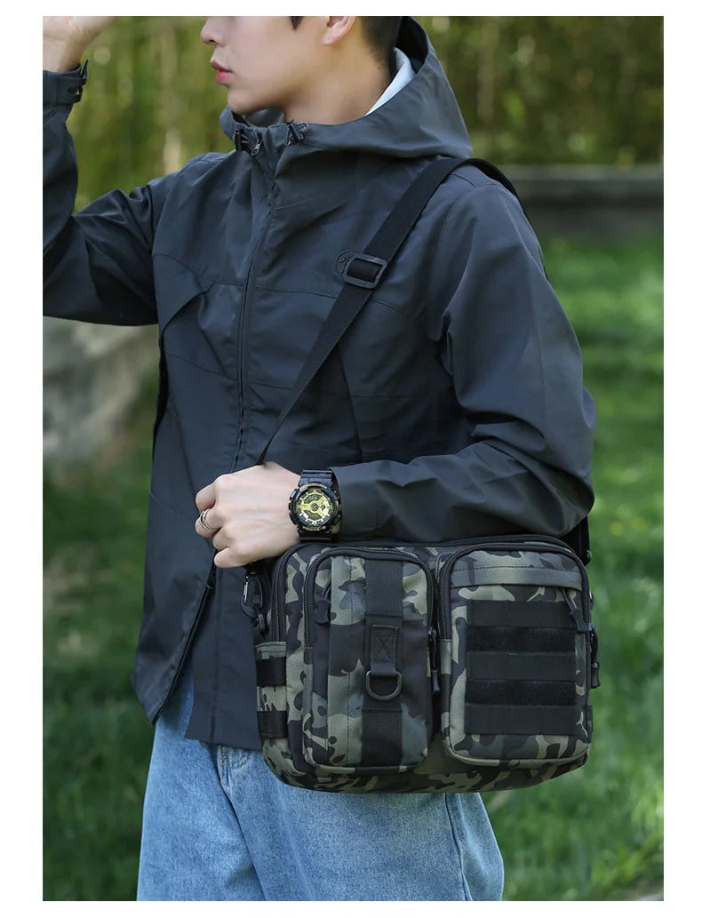 Trekking Tactical Handbags Shoulder Bag Camping for Man Hiking Travel Climbing Fishing Sling Crossbody Outdoor Weekend Molle Bag
