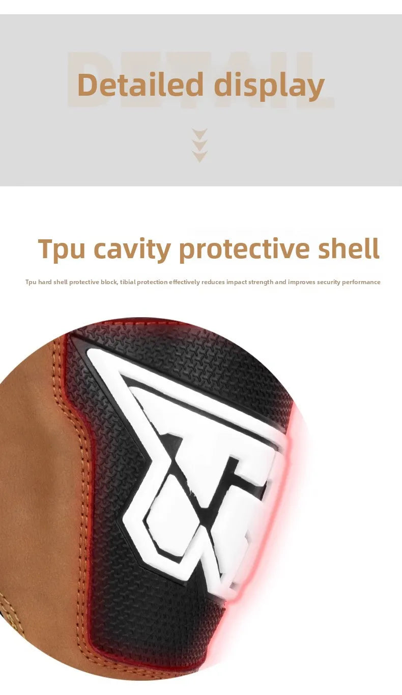 2PCS Waterproof Motorcycle Riding Boots Men Women Genuine Leather Adventure Touring Anti-Slip Protective All-Season CE Certified