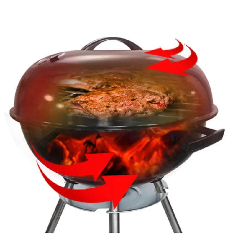 K-STAR New Portable Outdoor BBQ Grill Charcoal Firewood Popular Apple Shape Barbecue Grill 18 Inch Wholesale 2024 Dropshipping