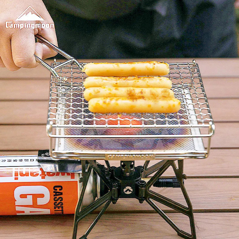 Camping Picnic Mini BBQ Grill Rack Campingmoon US-1312 US-1615 Steel Folding Bread Toast Grill Net