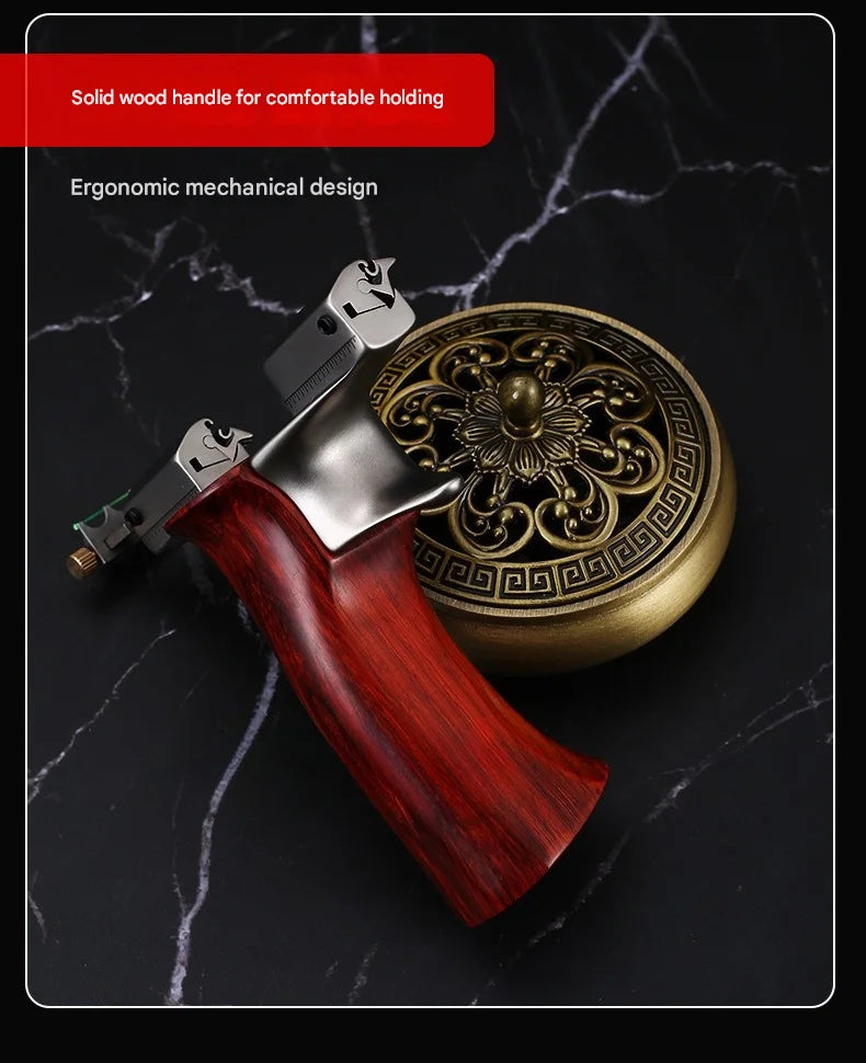 Powerful Dragon Tooth Slingshot Outdoor Competition Actual Combat Quick Pressure Concealed Buckle Catapult With Flat Leather
