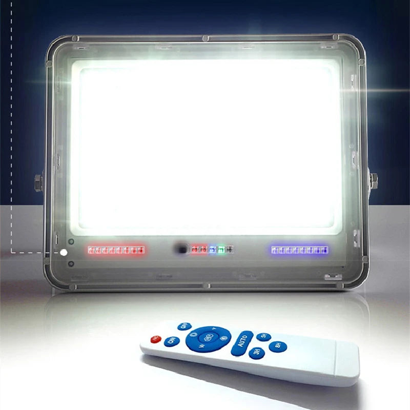 800W Outdoor Solar Spotlights 20000mah Aluminum Waterproof Super Bright Solar Street Flood Wall Light Exterior Solar Lights