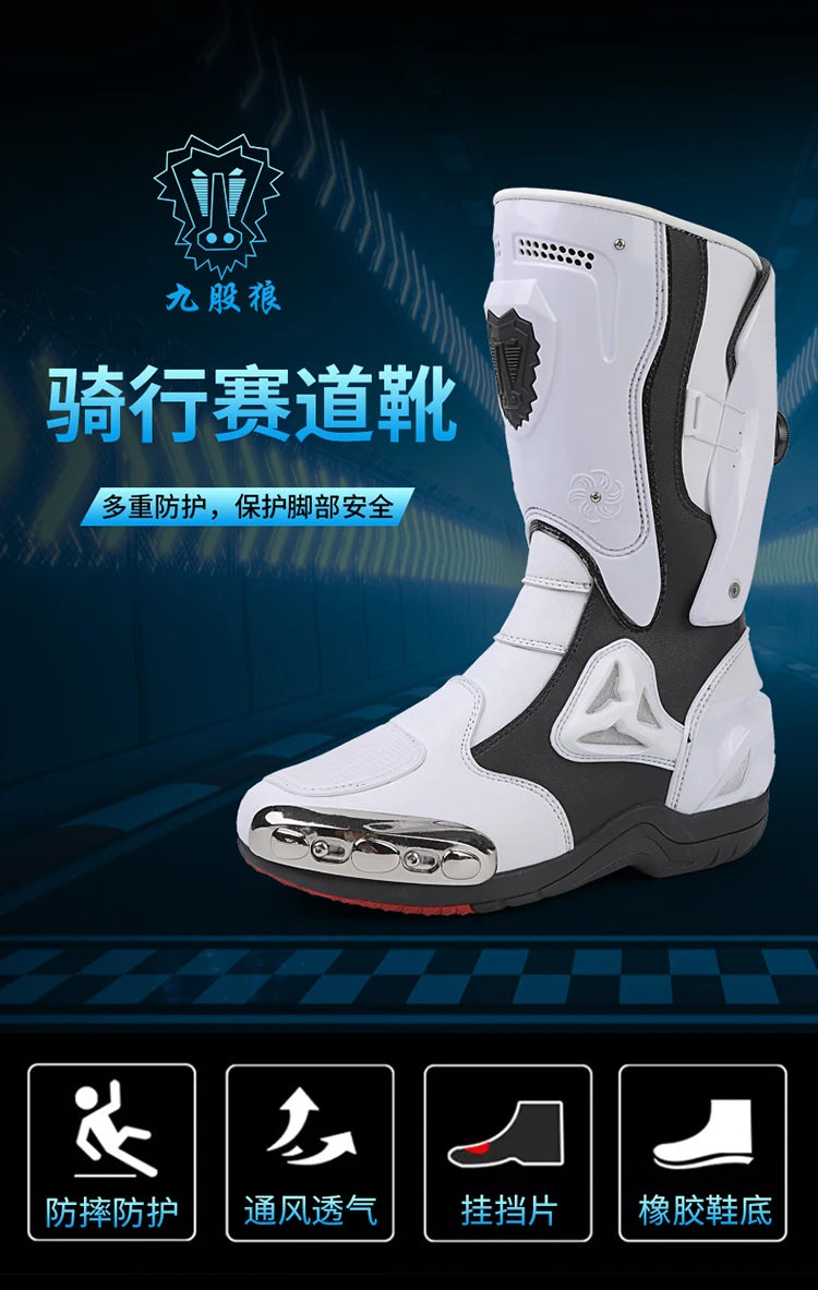 36-47 Anti Fall Motocross Boots Wear-resistant Motorcycle Boots Men's Women Racing Boots Safe Riding Equipment Rally Shoes