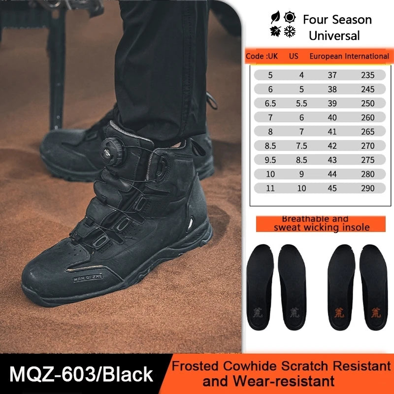 Breathable Motorcycle Riding Protective Boots Non-slip Wind Proof Boots Wear Resistant Motorcycle Riding Shoes for Man Woman