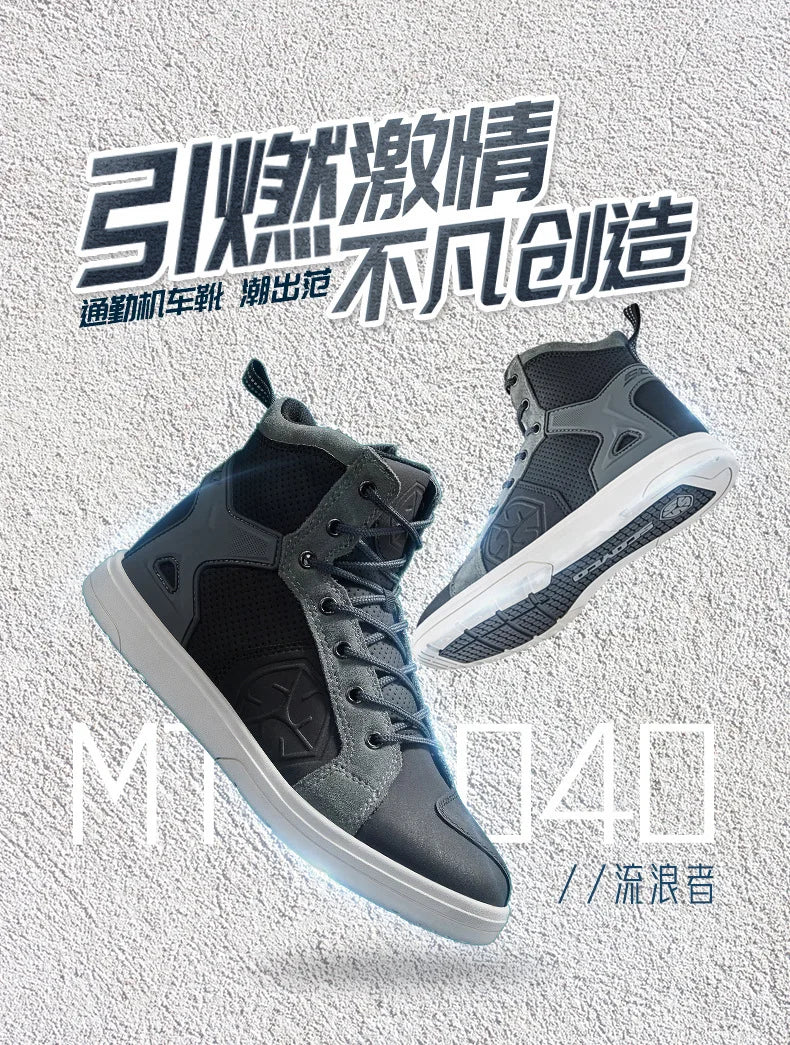 SCOYCO Motorcycle Boots Racing Shoes Men Windproof Motorcycle Travel Equipment Botas Moto Motocross Off-Road Racing Boots