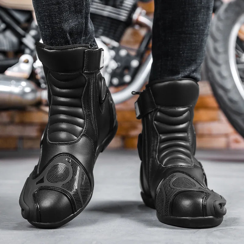Motorcycle Boots Men High Quality Road Racing Shoes Off-road Boots Breathable Leisure Sports Shoes Botas Para Moto Hombre