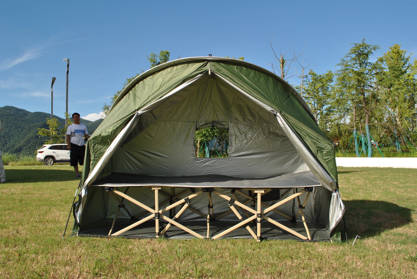 Durable Outdoor Individual Tent for Backpacking,CZX-725 1 Person Tent Not Include Cot,1 Person Tent,Ground Tent,Sleeping Tent