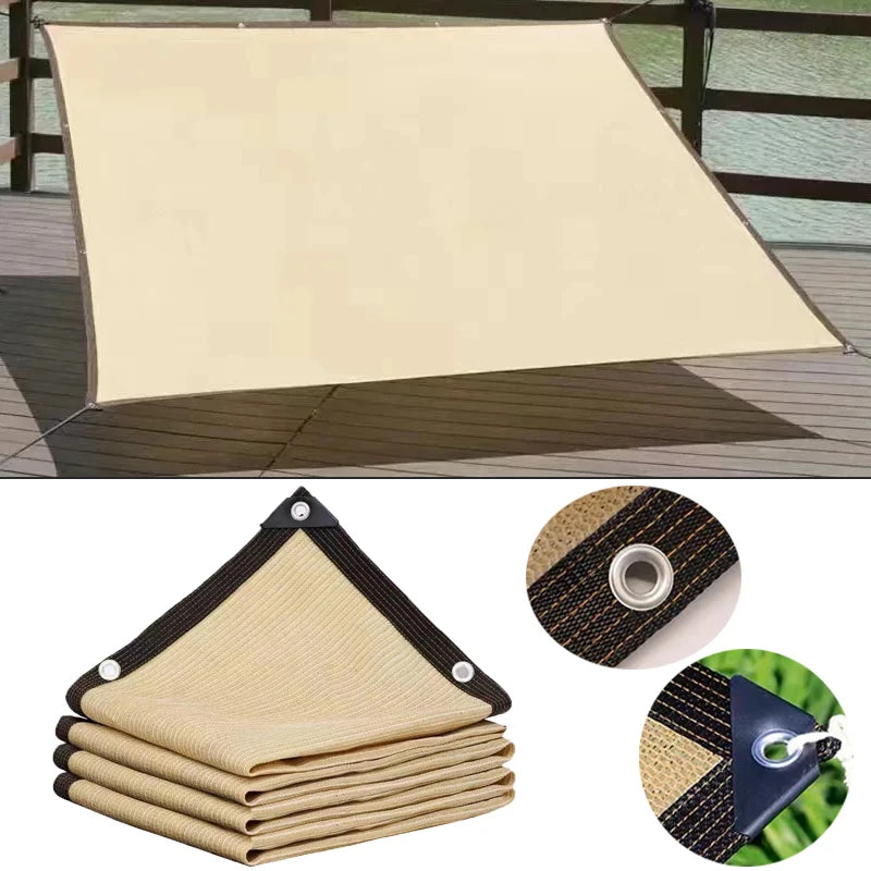 Outdoor Garden Shading Net, Terrace Awnings, Camping Shade Cover Mesh, UV Protection, HDPE Sunscreen Fabric, Shade4x5m ﻿