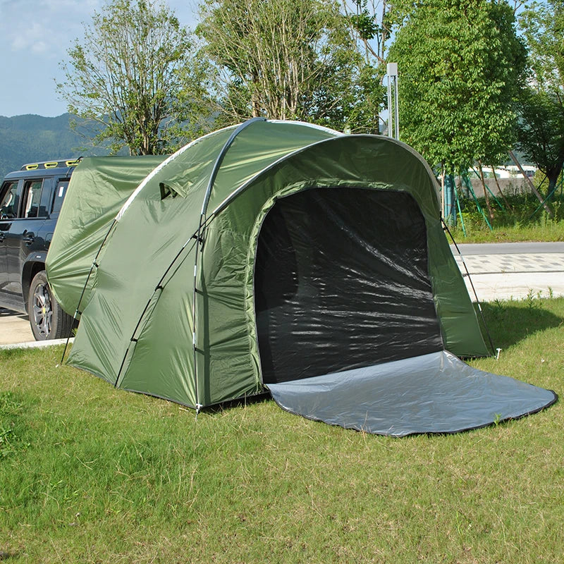 3-4 Person SUV Camping Tent PU4000 Waterproof with Mesh Bug Door, Cross-Ventilated Quick-Pitch Design, Built-In Floor