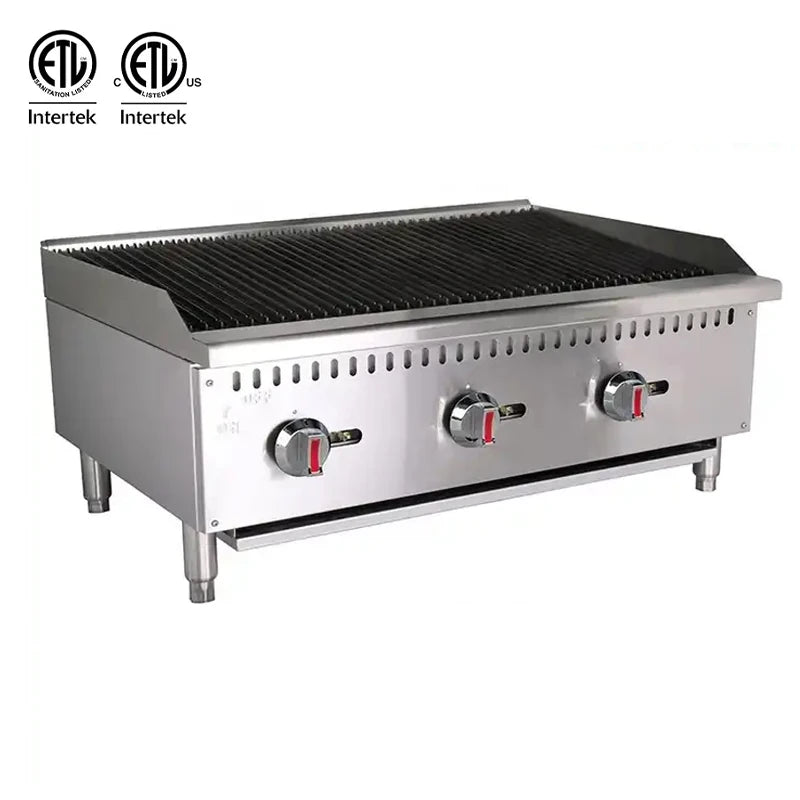 Catering ETL Certificate Commercial Kitchen Equipment 36" Tabletop Gas Flat Top Hamburger Grill Griddle for Restaurant