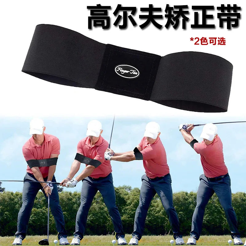 Professional Elastic Golf Swing Trainer Arm Band Belt Gesture Practice Assistance Belt Posture Corrector Golf Training